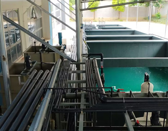 貴港某電子廠廢水處理工程現(xiàn)場